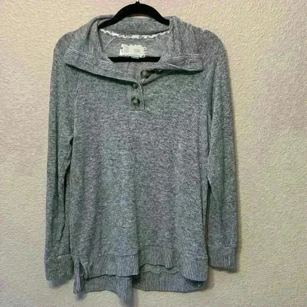 Grey Saturday Sunday sweater sz S casual comfy cozy lightweight fall preppy